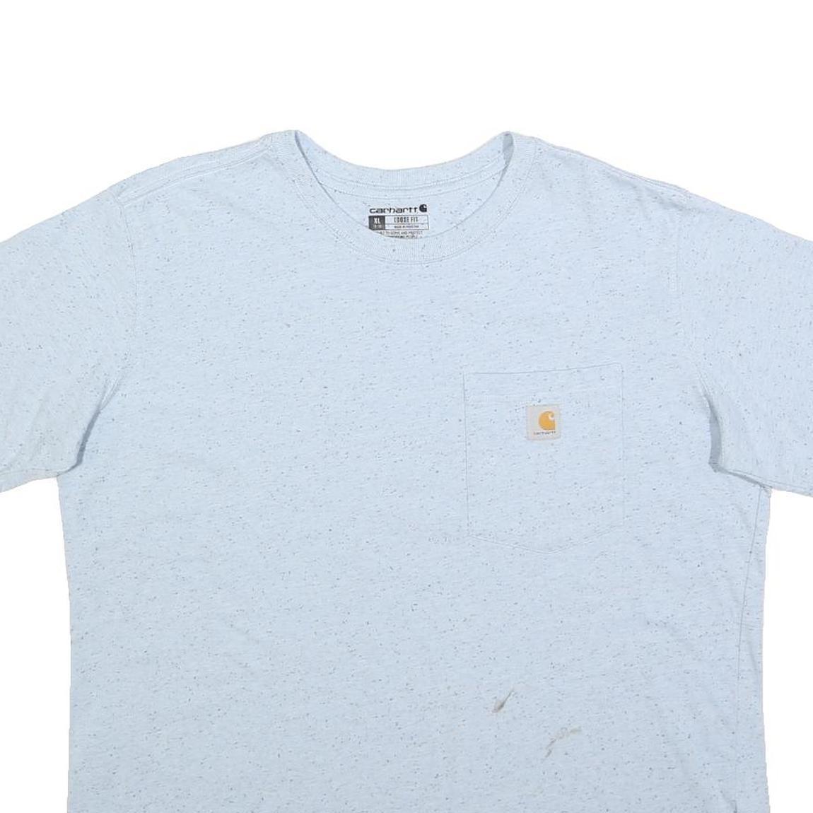 CARHARTT Womens Light Grey T-Shirt XL Short Sleeve Crew Neck Plain Cotton Casual