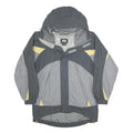 HELLY HANSEN Mens Grey Yellow Outdoor Jacket S Nylon Colourblock Zip Hooded