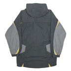 HELLY HANSEN Mens Grey Yellow Outdoor Jacket S Nylon Colourblock Zip Hooded