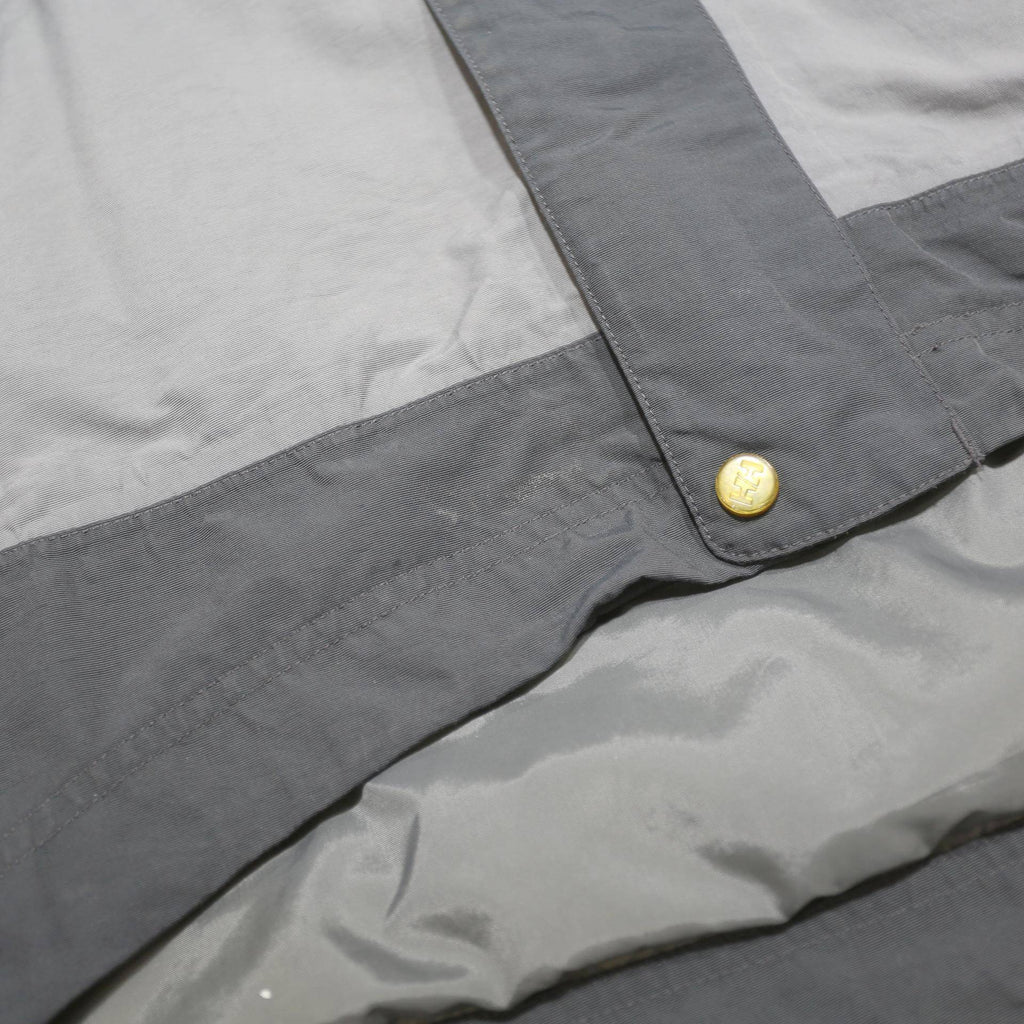 HELLY HANSEN Mens Grey Yellow Outdoor Jacket S Nylon Colourblock Zip Hooded