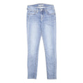 LEVI'S 710 Womens Slim Light Blue Denim Jeans W24 L27 Zip Cotton Blend