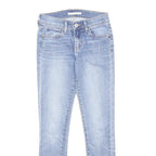 LEVI'S 710 Womens Slim Light Blue Denim Jeans W24 L27 Zip Cotton Blend
