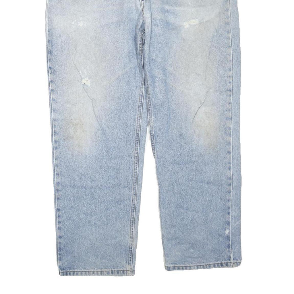 CARHARTT Mens Regular Fit Blue Denim Jeans W38 L29 Relaxed Cotton Blend Zip