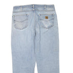 CARHARTT Mens Regular Fit Blue Denim Jeans W38 L29 Relaxed Cotton Blend Zip