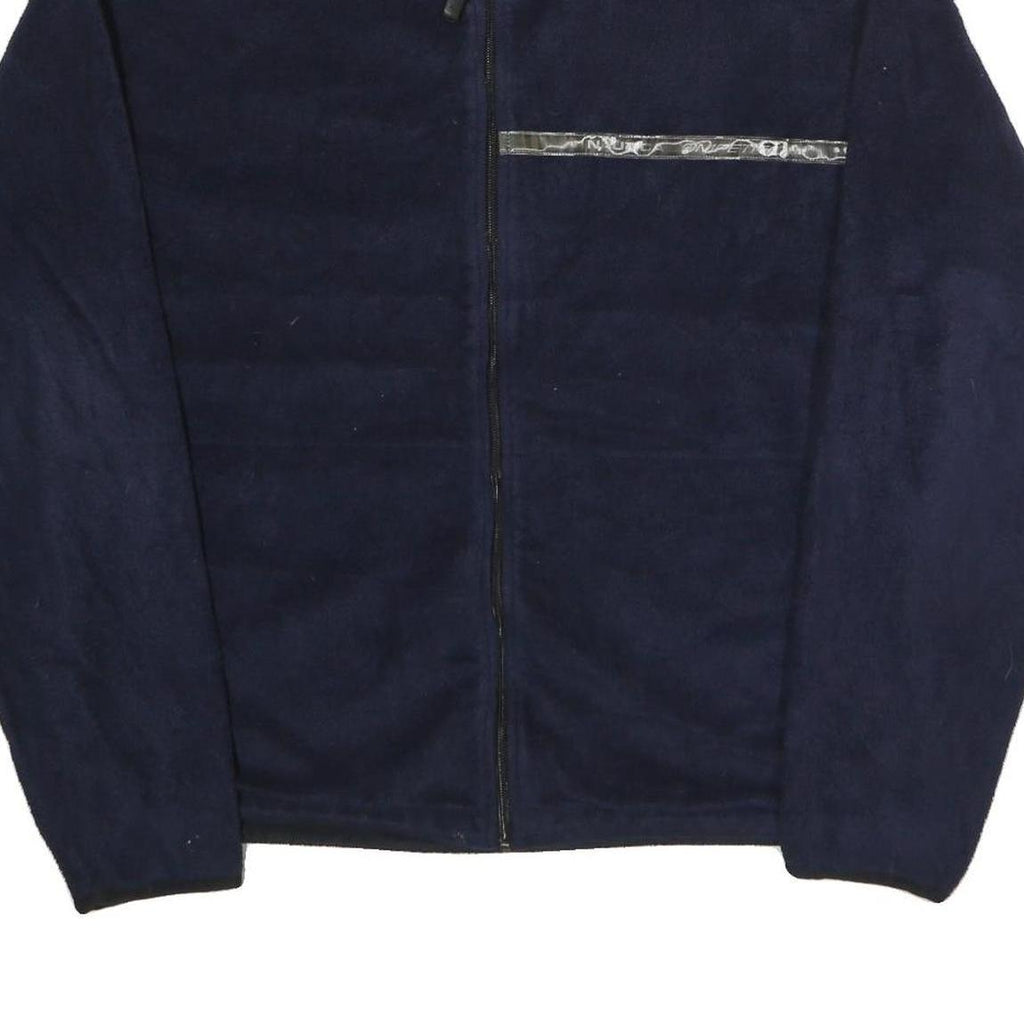 NAUTICA Mens Navy Blue Polyester Jacket L Zip Plain Casual Outdoor