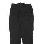 FB SISTER Womens Black Relaxed Cargo Trousers W28 L27 Cotton Blend Zip