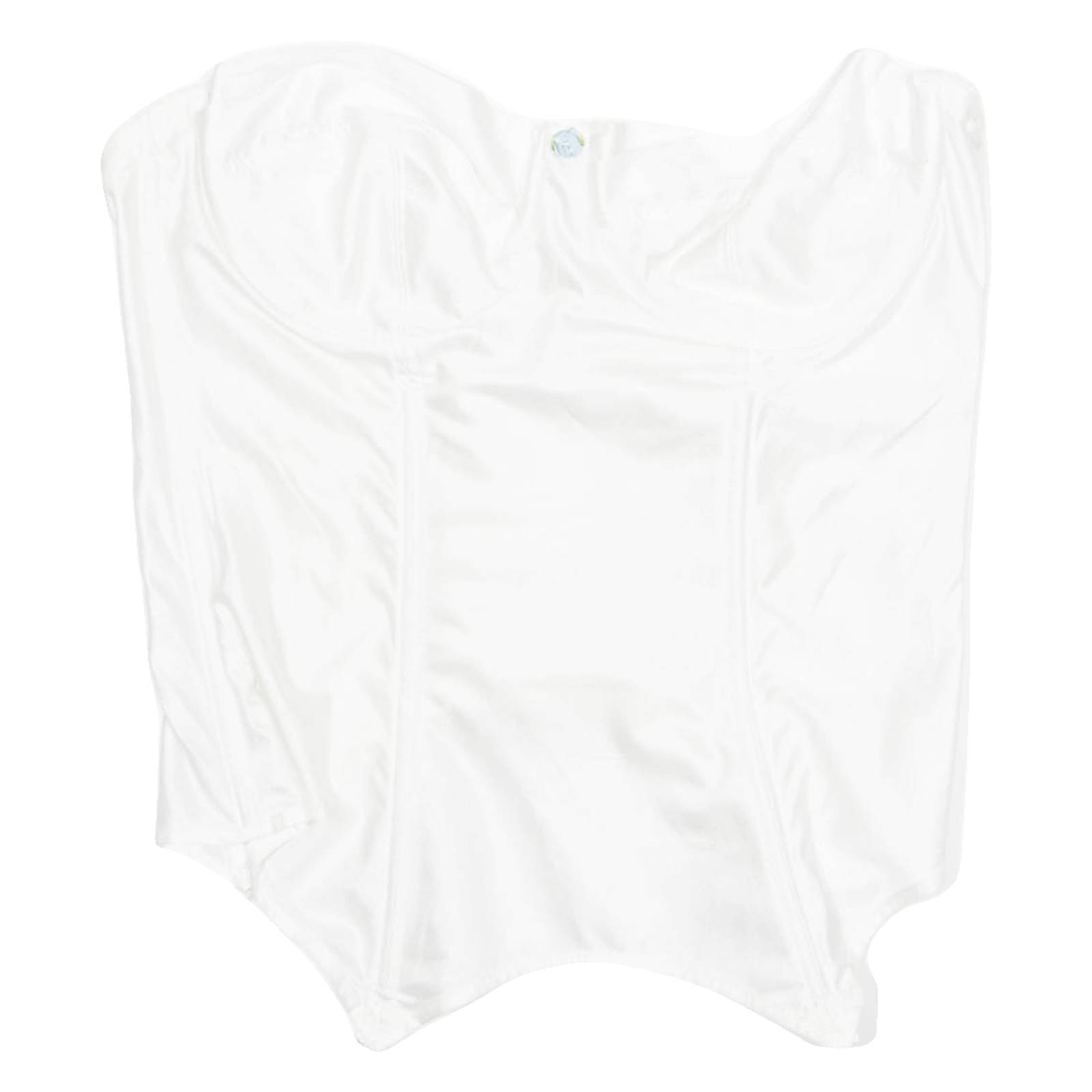 Womens Corset White Strapless XS