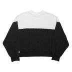 CHAMPION Womens Black & White Sweatshirt Crew Neck S Cotton Blend Casual