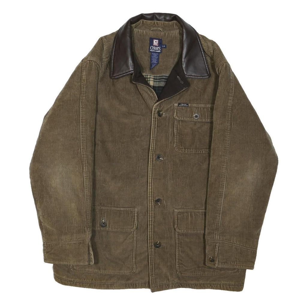 CHAPS RALPH LAUREN Mens Brown & Dark Brown Corduroy Button Jacket XL Cotton