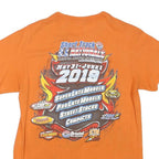 Mens Orange Bristol Motor Speedway Graphic T-Shirt XS Short Sleeve Crew Neck