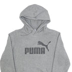 PUMA Mens Grey Hoodie S Cotton Blend Pullover Sweatshirt Sports Casual