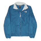 THE NORTH FACE Womens Blue Jacket M Polyester Fleece Zip Outdoor Casual Warm