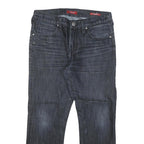 GUESS Mens Dark Blue Regular Fit Straight Denim Jeans W32 L27 Zip Cotton Blend