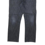 GUESS Mens Dark Blue Regular Fit Straight Denim Jeans W32 L27 Zip Cotton Blend