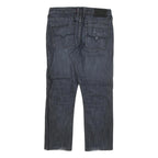 GUESS Mens Dark Blue Regular Fit Straight Denim Jeans W32 L27 Zip Cotton Blend
