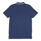 FILA Mens Blue Short Sleeve Plain Polo Shirt S Cotton Jersey Casual Sporty