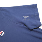 FILA Mens Blue Short Sleeve Plain Polo Shirt S Cotton Jersey Casual Sporty