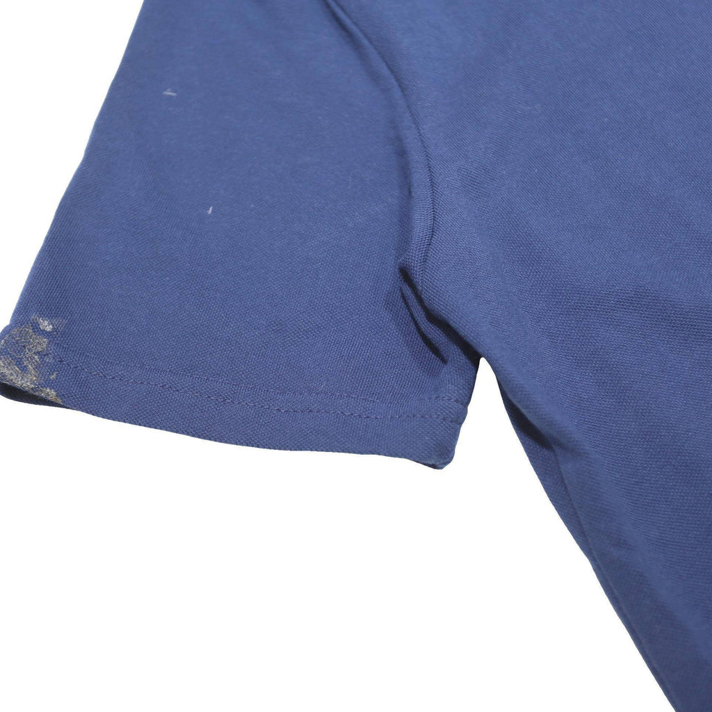 FILA Mens Blue Short Sleeve Plain Polo Shirt S Cotton Jersey Casual Sporty