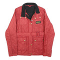 BARBOUR INTERNATIONAL Girls Red Quilted Jacket 14-15Y Polyester Zip