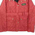 BARBOUR INTERNATIONAL Girls Red Quilted Jacket 14-15Y Polyester Zip