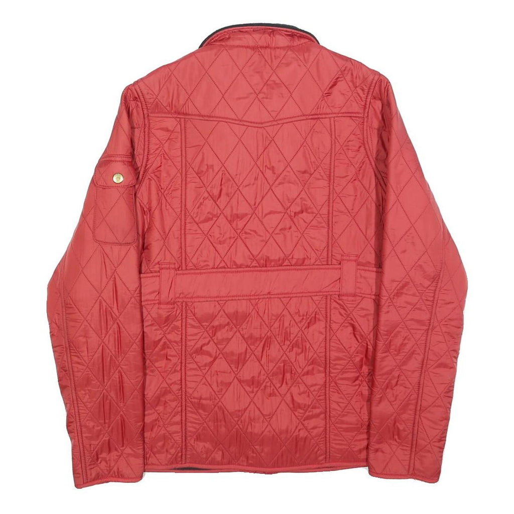 BARBOUR INTERNATIONAL Girls Red Quilted Jacket 14-15Y Polyester Zip