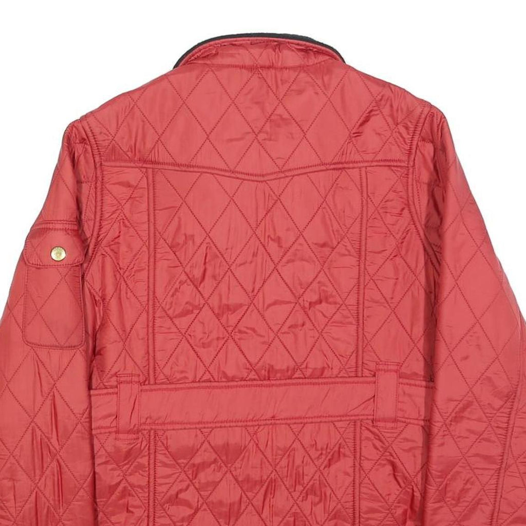 BARBOUR INTERNATIONAL Girls Red Quilted Jacket 14-15Y Polyester Zip