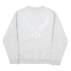 MEKE INC Mens Grey Sweatshirt Crew Neck S U.S. Air Force Logo Cotton Blend