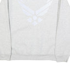 MEKE INC Mens Grey Sweatshirt Crew Neck S U.S. Air Force Logo Cotton Blend