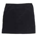 TOMMY HILFIGER Womens Black Mini Cotton Blend Skirt UK 10 Classic Pre Loved