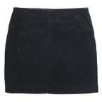 TOMMY HILFIGER Womens Black Mini Cotton Blend Skirt UK 10 Classic Pre Loved