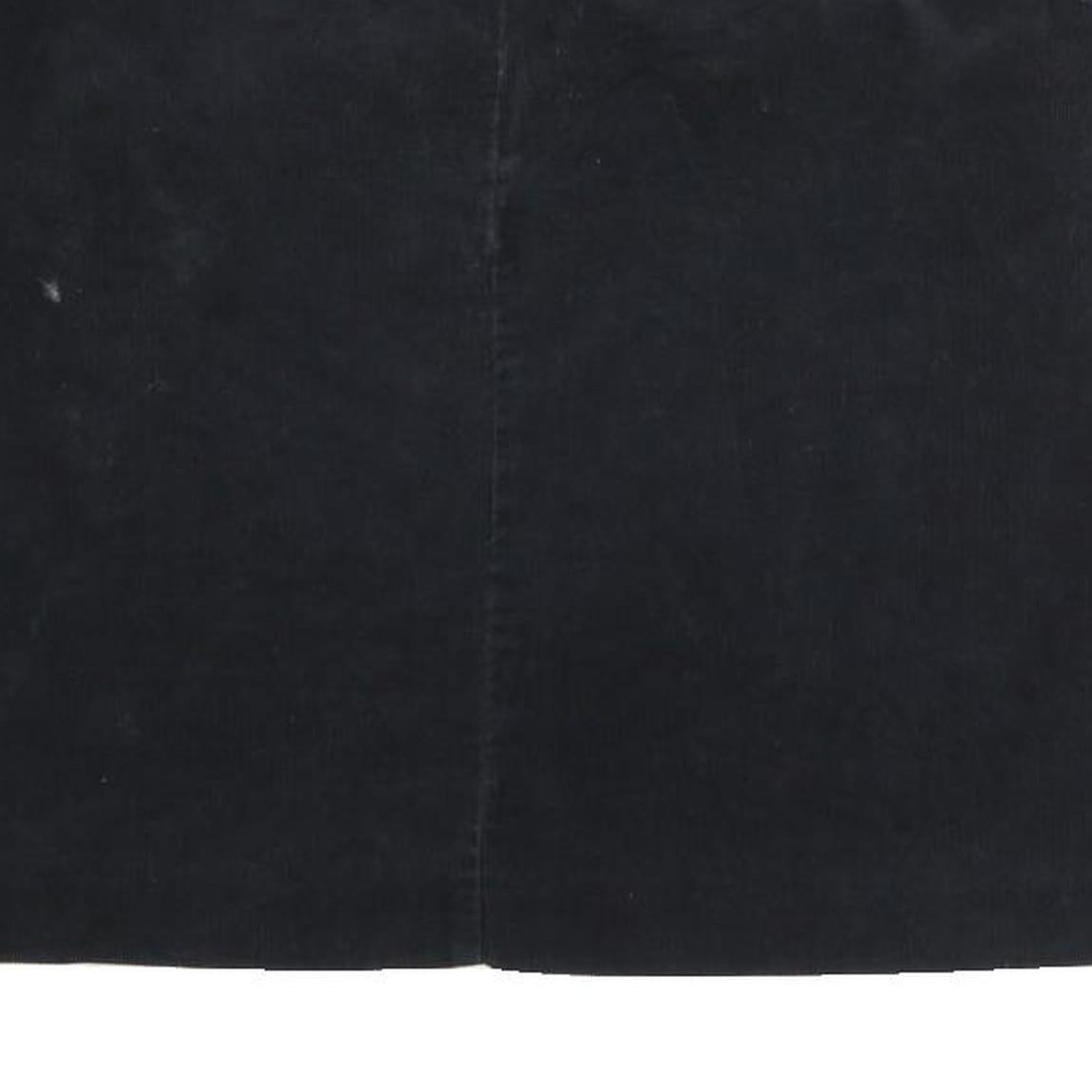 TOMMY HILFIGER Womens Black Mini Cotton Blend Skirt UK 10 Classic Pre Loved