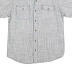 LEVI'S Mens Grey Checked Cotton Short Sleeve Shirt S Casual Button Pocket