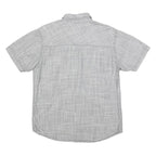 LEVI'S Mens Grey Checked Cotton Short Sleeve Shirt S Casual Button Pocket