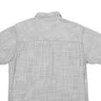 LEVI'S Mens Grey Checked Cotton Short Sleeve Shirt S Casual Button Pocket