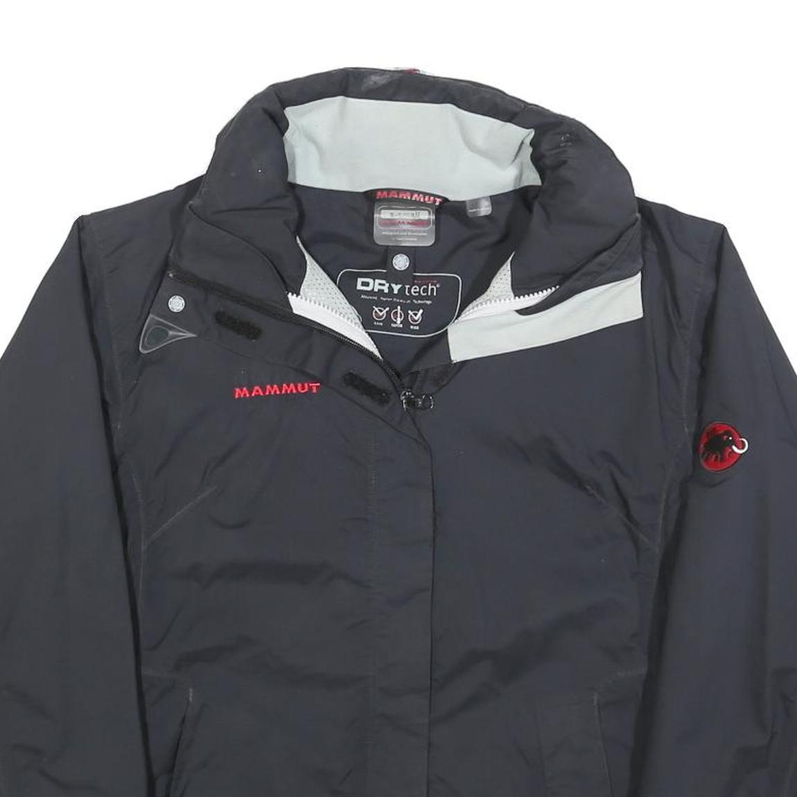 MAMMUT Womens Black Polyester Blend Jacket XS Drytech Zip Outdoor Waterproof