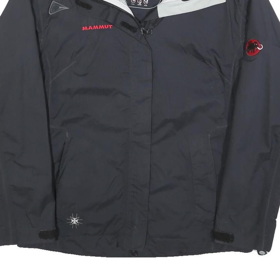 MAMMUT Womens Black Polyester Blend Jacket XS Drytech Zip Outdoor Waterproof