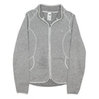 THE NORTH FACE Womens Grey Jacket S Polyester Blend Plain Zip Athletic Outdoor