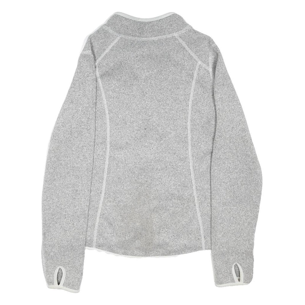 THE NORTH FACE Womens Grey Jacket S Polyester Blend Plain Zip Athletic Outdoor