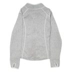 THE NORTH FACE Womens Grey Jacket S Polyester Blend Plain Zip Athletic Outdoor