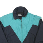 SNUGGLER Womens Blue & Teal Jacket M Polyester Plain Zip Retro Style Outerwear