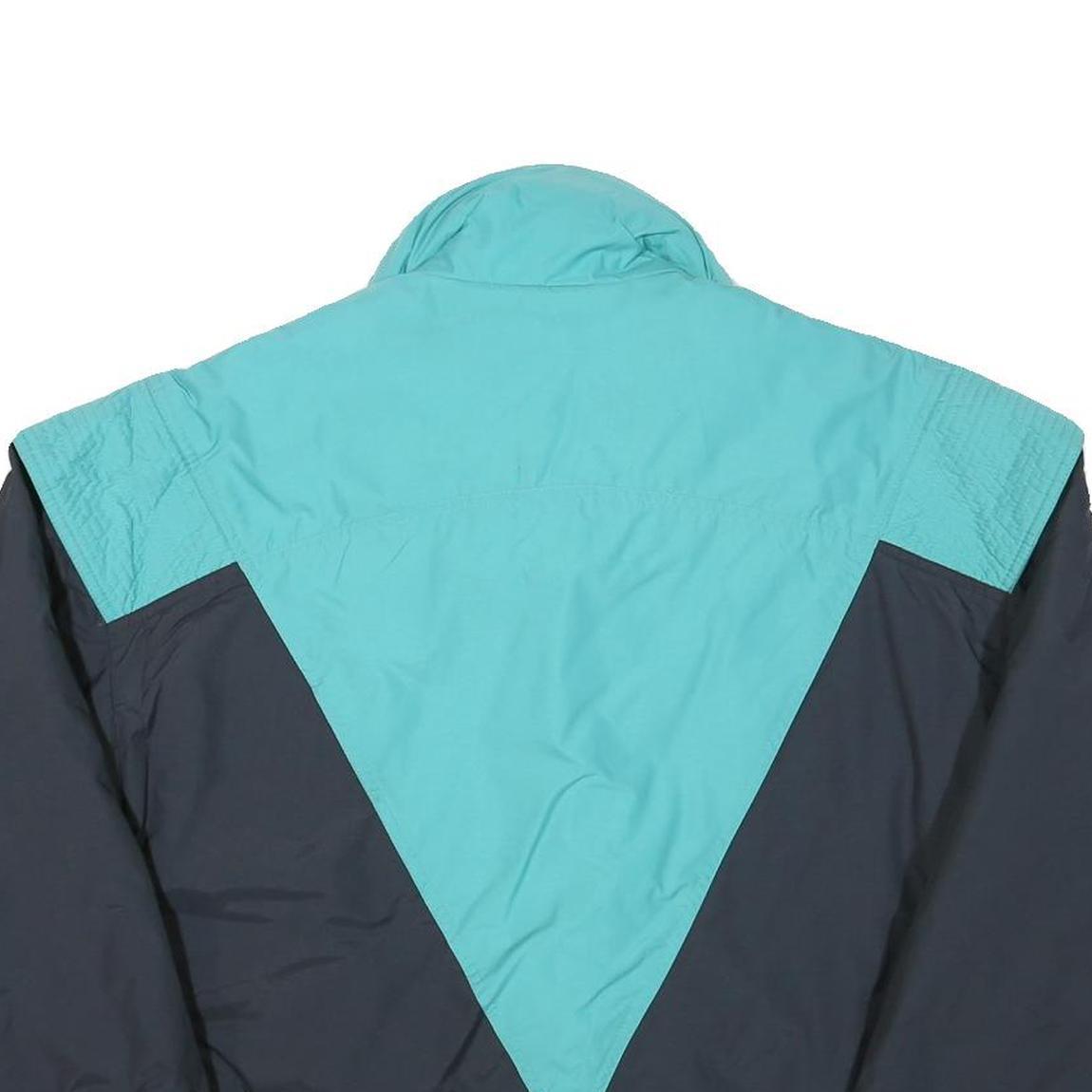 SNUGGLER Womens Blue & Teal Jacket M Polyester Plain Zip Retro Style Outerwear