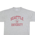 RUSSELL ATHLETIC Mens Grey Seattle University Graphic T-Shirt L Crew Neck Short