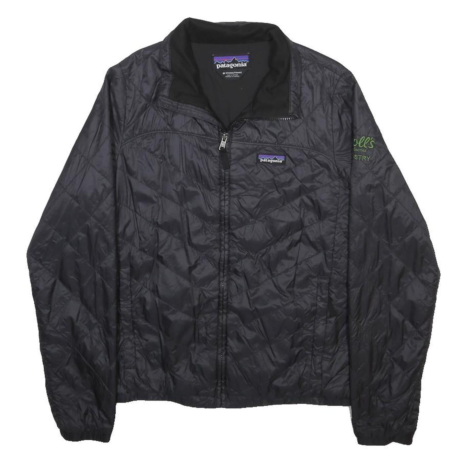 PATAGONIA Womens Black Jacket M Polyester Blend Quilted Outdoor Zip