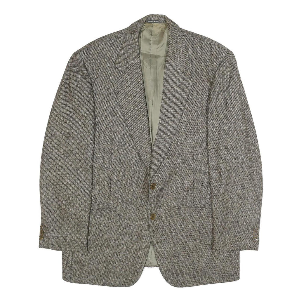 MONTENEGRO Mens Grey Wool Tailored Jacket XL Woven Button Up Classic Formal