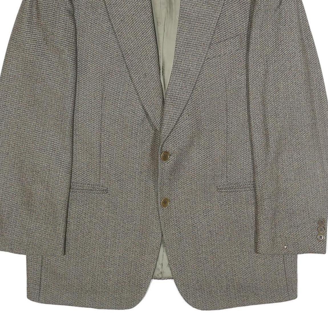 MONTENEGRO Mens Grey Wool Tailored Jacket XL Woven Button Up Classic Formal