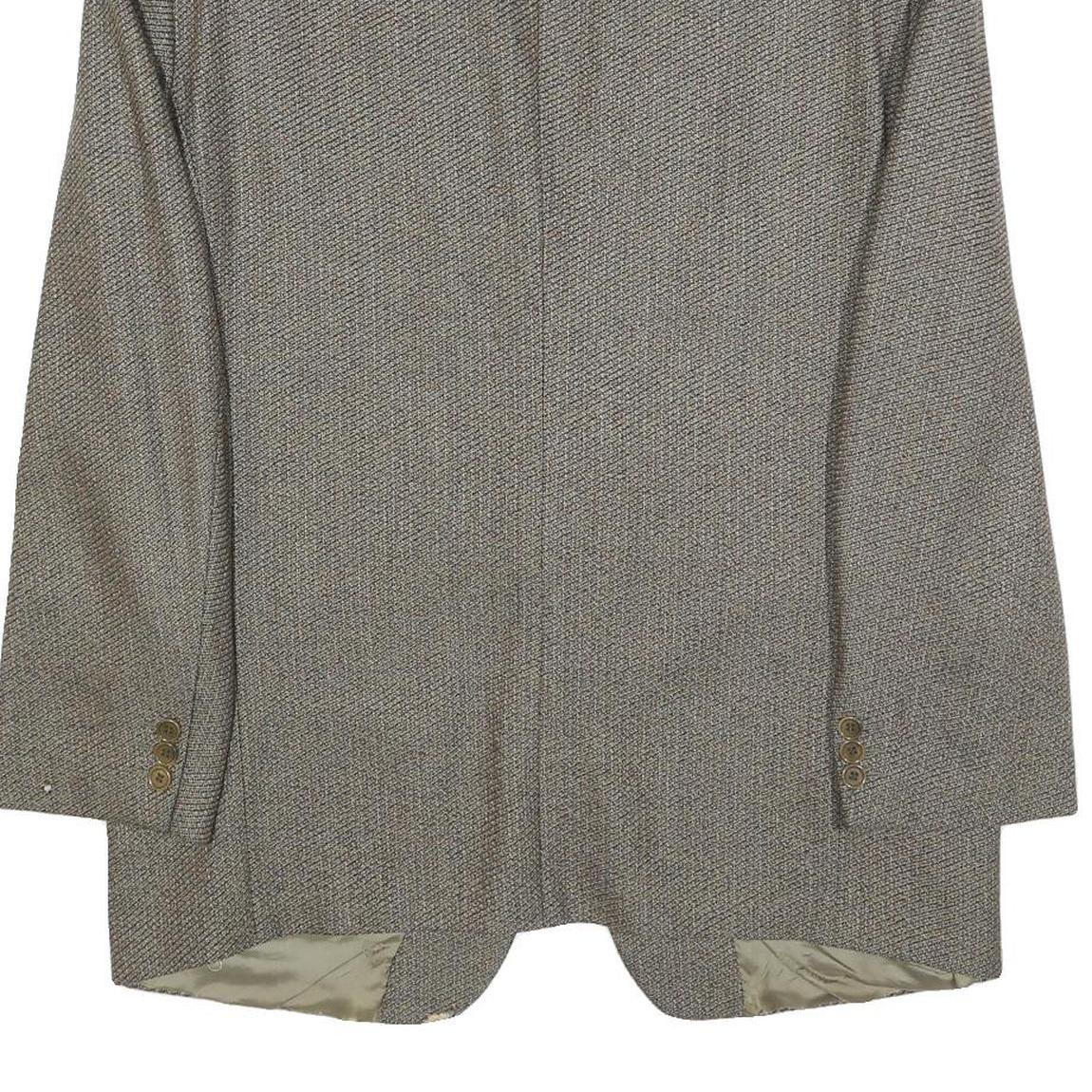 MONTENEGRO Mens Grey Wool Tailored Jacket XL Woven Button Up Classic Formal