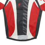 SPECIALISED Mens Black & Red Graphic T-Shirt M Short Sleeve 1/4 Zip Cycling