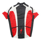 SPECIALISED Mens Black & Red Graphic T-Shirt M Short Sleeve 1/4 Zip Cycling