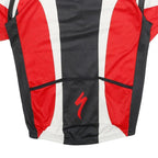 SPECIALISED Mens Black & Red Graphic T-Shirt M Short Sleeve 1/4 Zip Cycling
