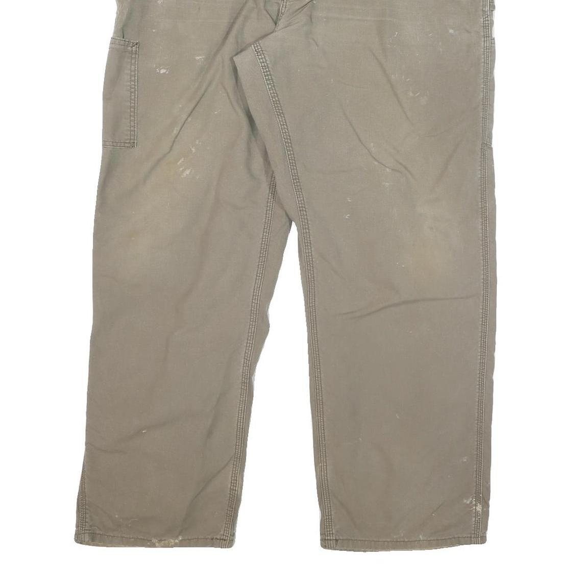 CARHARTT Mens Cotton Blend Beige Relaxed Straight Trousers W40 L29 Workwear